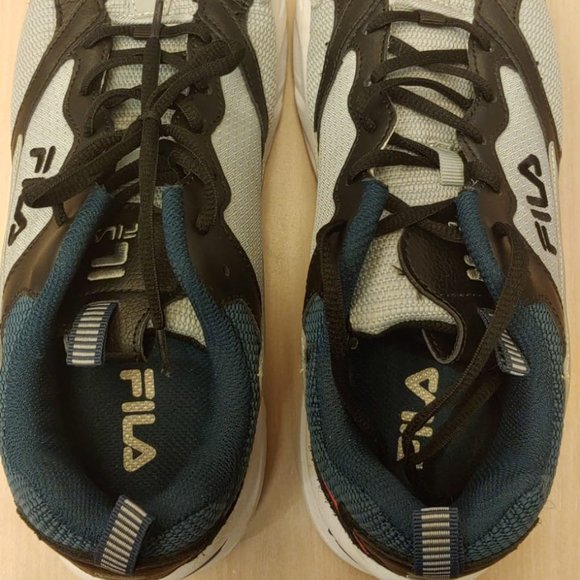 Fila Men's Athletic Running Hiking Shoes Grey/Black/ Blue(slightly damaged) - Picture 5 of 5